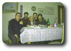 La torta! E zio Franco, Federico, il Nonno, Michele e Francesco.